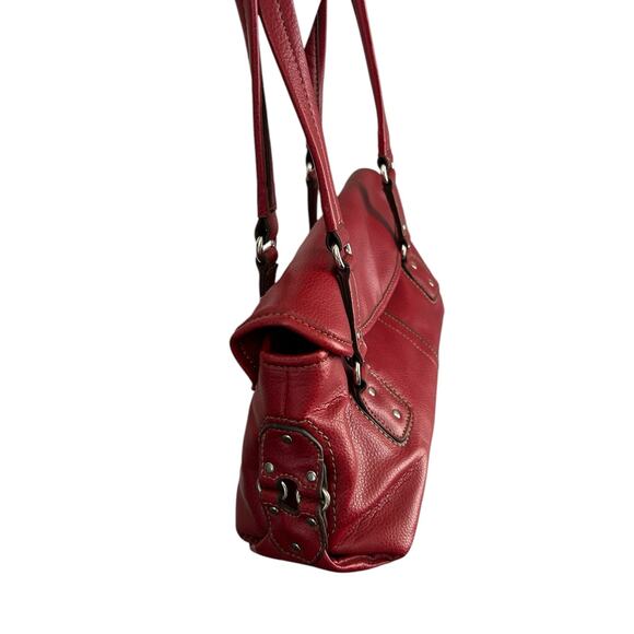 Vintage Y2K Relic by Fossil Red Vegan Leather Shoulder Bag Handbag - Picture 3 of 9